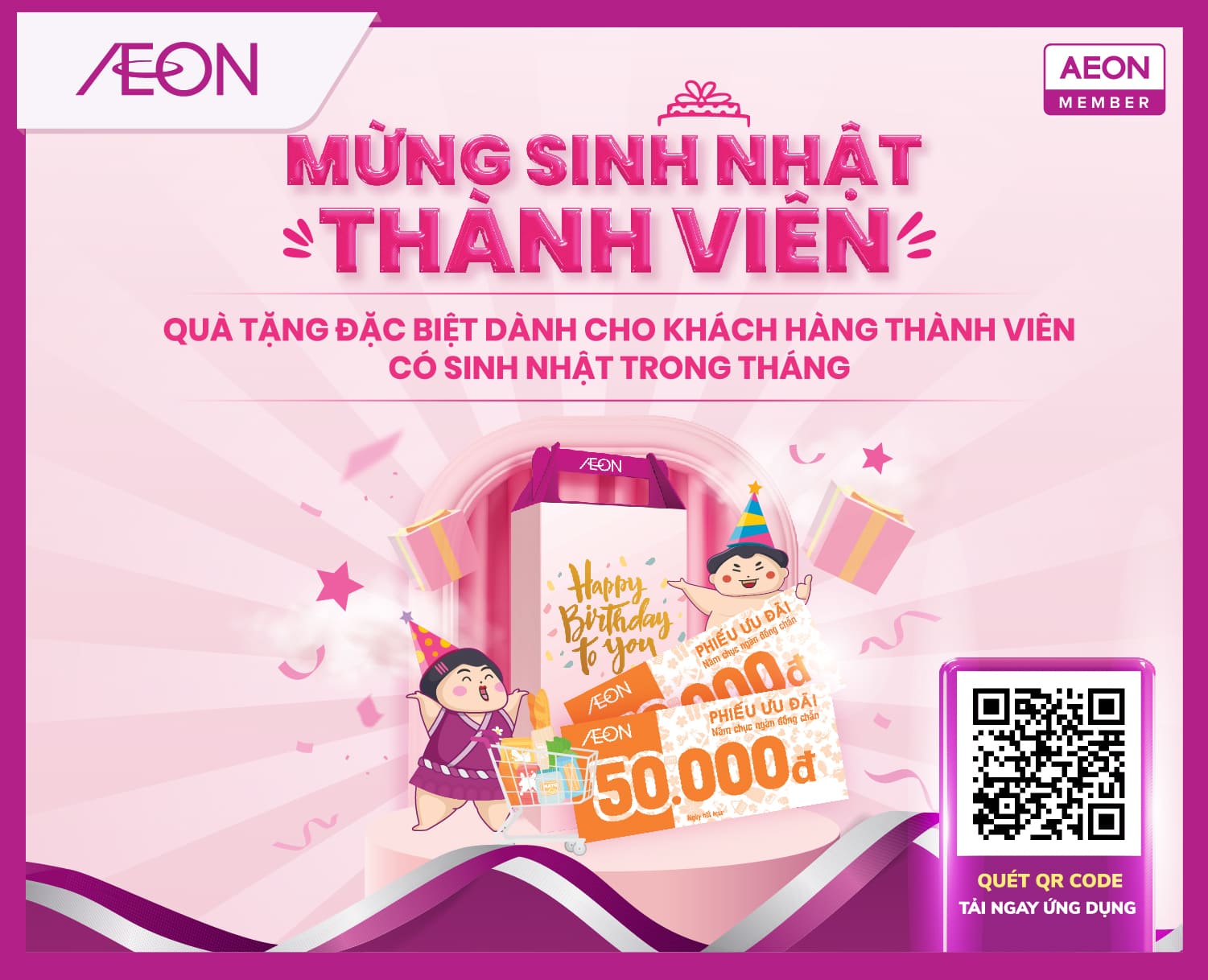 RỘN RÀNG SINH NHẬT  7 NĂM GOM TRIỆU NIỀM VUI  AEON MALL Long Biên