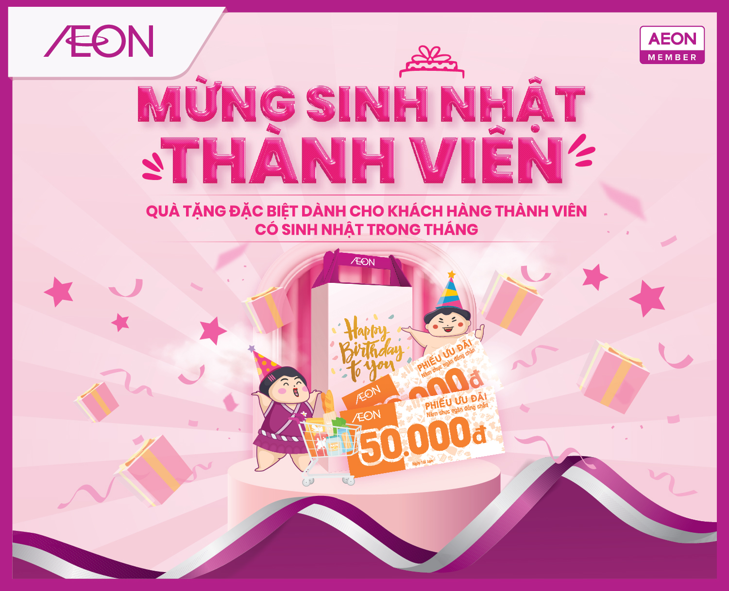 MỪNG SINH NHẬT 7 NĂM GOM TRIỆU NIỀM VUI AEON MALL Long Biên