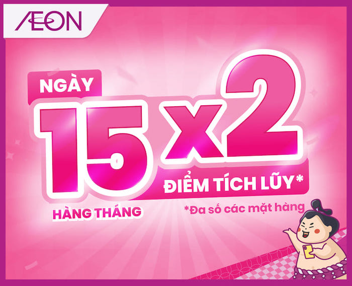Siêu thị AEON không ngừng mang đến những chương trình ưu đãi hấp dẫn để tri ân cho các thành viên thân thiết của mình