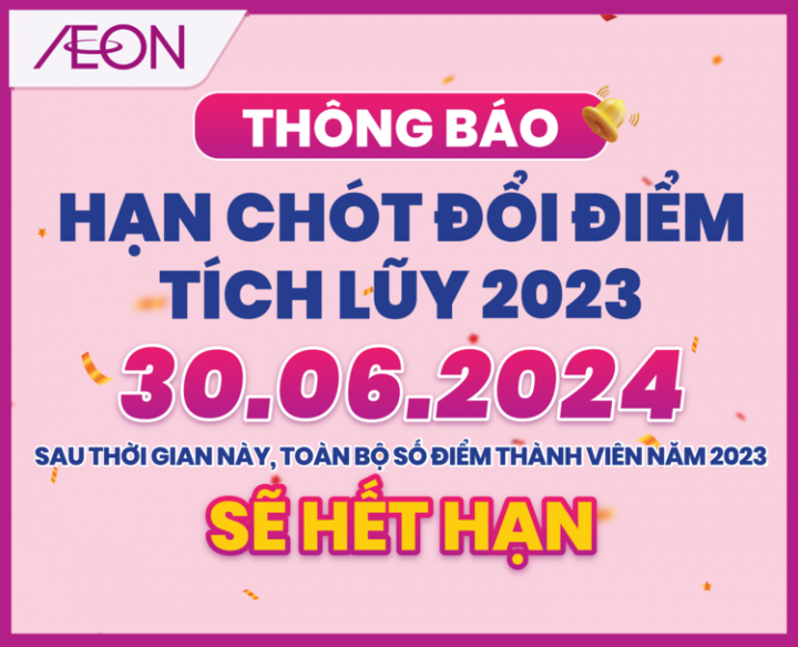 THÔNG BÁO HẠN CHÓT ĐỔI ĐIỂM TÍCH LUỸ TRONG NĂM 2023