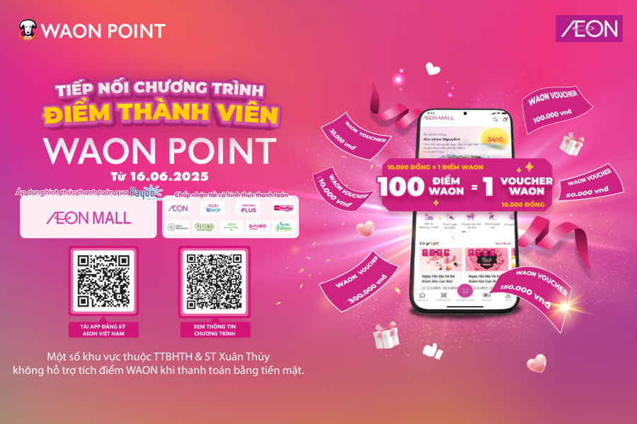 TIẾP NỐI CHƯƠNG TRÌNH ĐIỂM THÀNH VIÊN WAON POINT