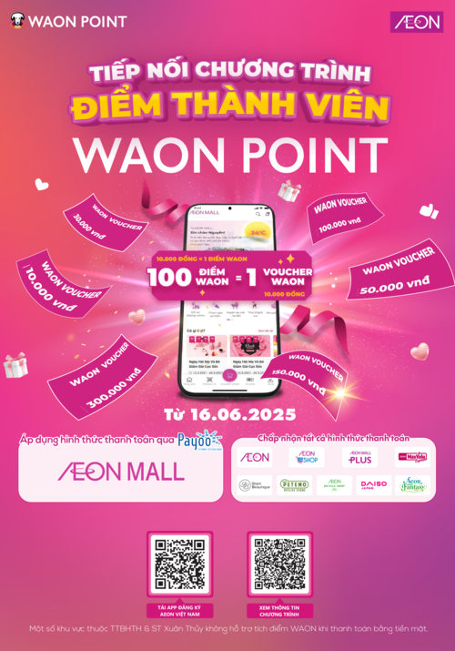 TIẾP NỐI CHƯƠNG TRÌNH ĐIỂM THÀNH VIÊN WAON POINT