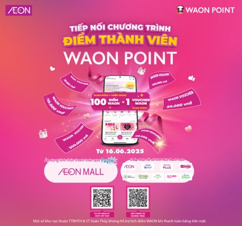 TIẾP NỐI CHƯƠNG TRÌNH ĐIỂM THÀNH VIÊN WAON POINT
