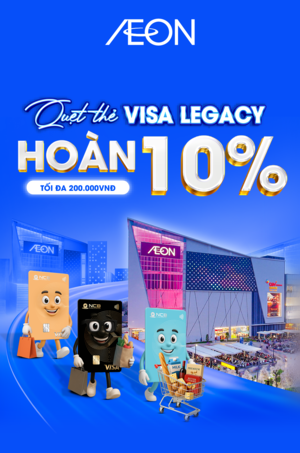 QUẸT THẺ VISA LEGACY NCB HOÀN 10%