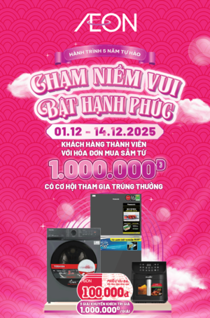 BỐC THĂM MAY MẮN MỪNG SINH NHẬT AEON HẢI PHÒNG LÊ CHÂN TRÒN 5 TUỔI