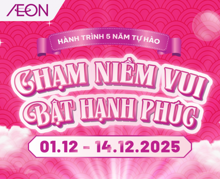 BỐC THĂM MAY MẮN MỪNG SINH NHẬT AEON HẢI PHÒNG LÊ CHÂN TRÒN 5 TUỔI