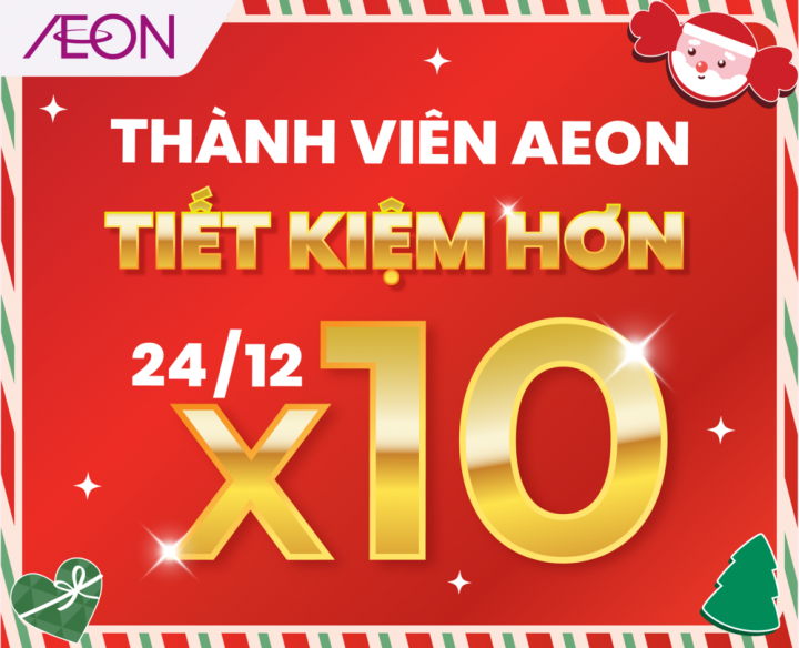 x10 ĐIỂM WAON DÀNH CHO THÀNH VIÊN AEON – 24.12.2025