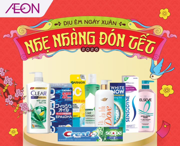 ƯU ĐÃI HOÁ MỸ PHẨM TẾT 2026 TẠI AEON