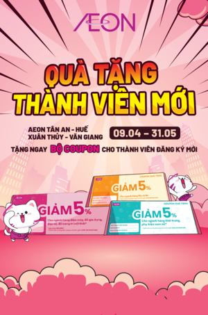 QUÀ TẶNG THÀNH VIÊN MỚI 09.04 - 31.05