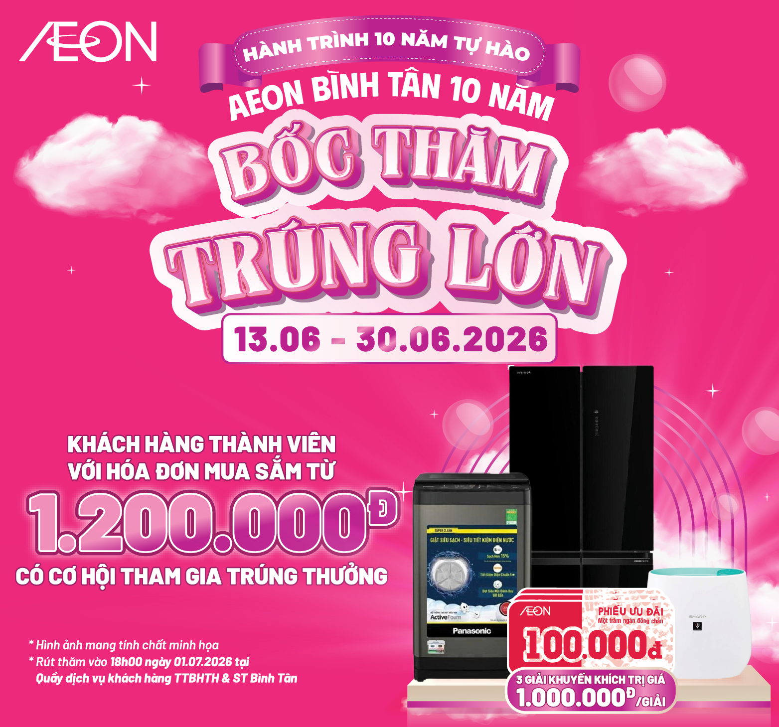 AEON BÌNH TÂN 10 NĂM – BỐC THĂM TRÚNG LỚN