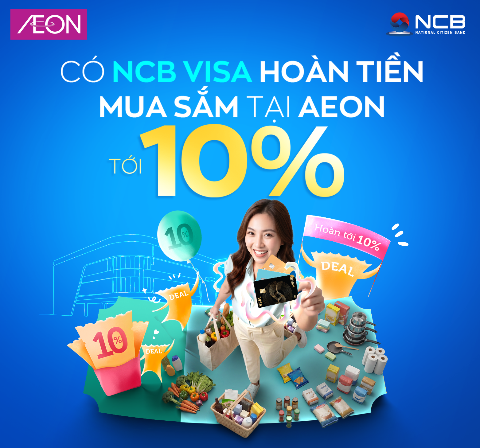 ƯU ĐÃI HOÀN TIỀN THẺ TÍN DỤNG QUỐC TẾ NCB VISA