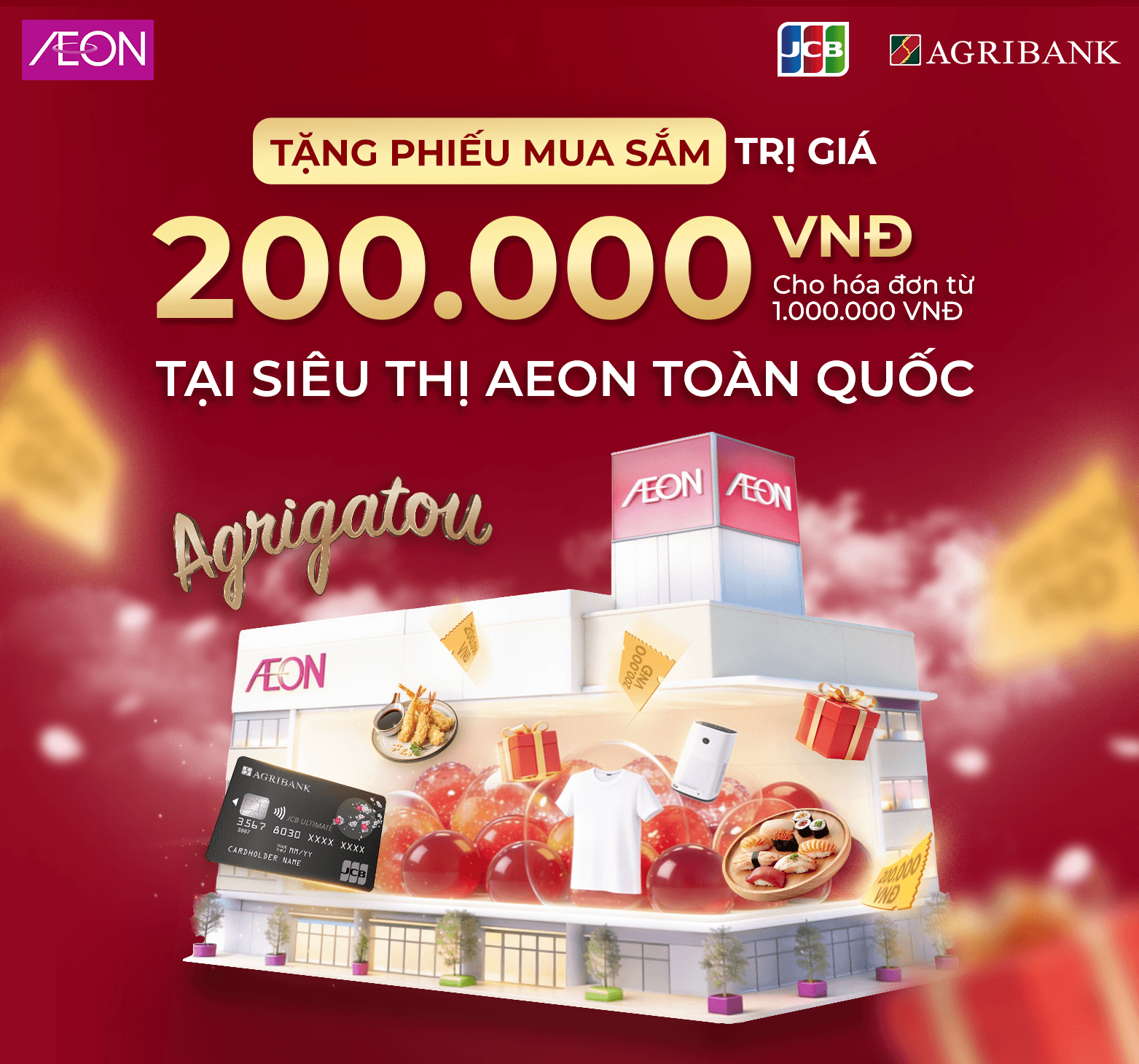 ARIGATOU! THAY LỜI MUỐN NÓI – ƯU ĐÃI THẺ AGRIBANK JCB