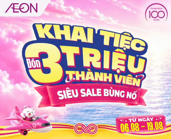 ĐÓN 3 TRIỆU THÀNH VIÊN – SIÊU SALE BÙNG NỔ